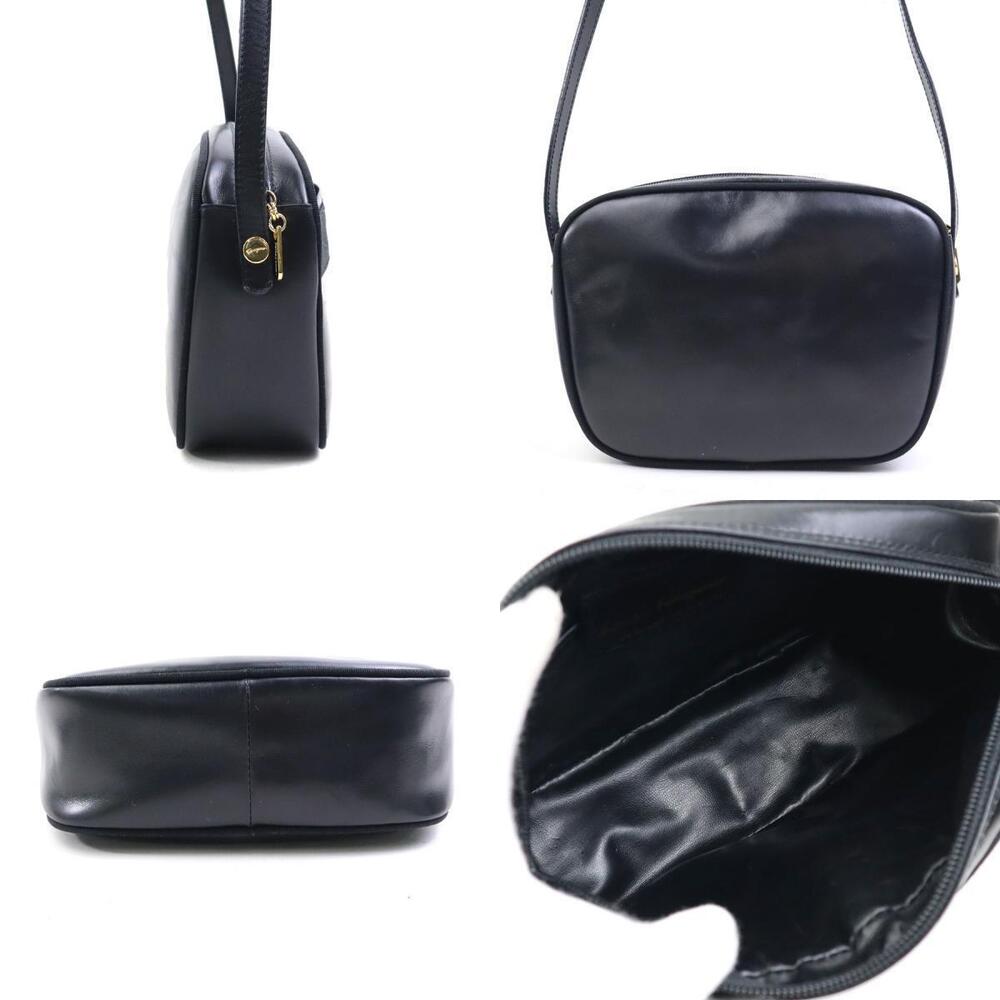 Salvatore Ferragamo Vara Black Gold Shoulder Crossbody Leather Bag
